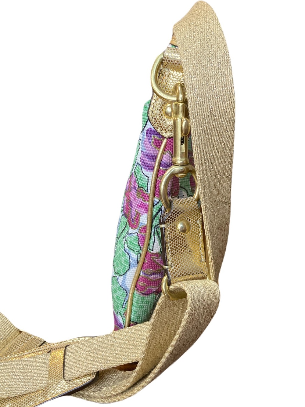 Coach Y2K Madison Floral Swingpack Crossbody Bag | Gold Trim | Style 43498 - Picture 5 of 14